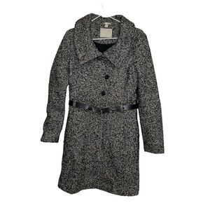𝅺🚨 Soia & Kyo Marled Tweed Belted Coat Woolblend